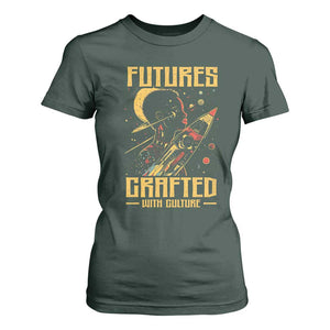 Afrofuturism African American T Shirt For Women Futures Crafted With Culture TS09 Dark Forest Green Print Your Wear