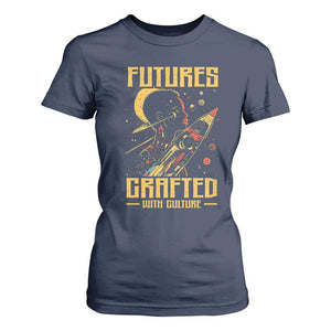 Afrofuturism African American T Shirt For Women Futures Crafted With Culture TS09 Navy Print Your Wear