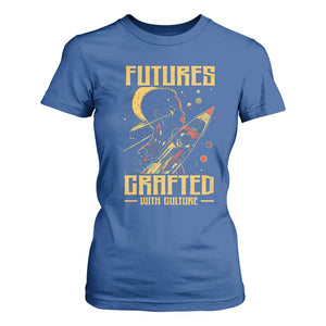 Afrofuturism African American T Shirt For Women Futures Crafted With Culture TS09 Royal Blue Print Your Wear