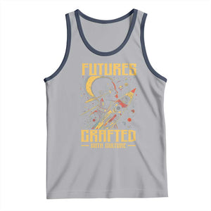 Afrofuturism African American Tank Top Futures Crafted With Culture TS09 Athletic Heather Navy Print Your Wear