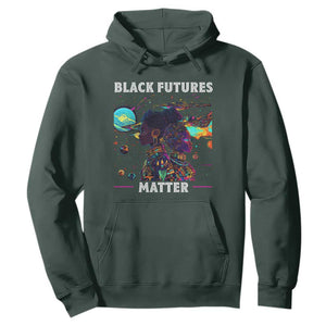 Afrofuturism African American Hoodie Black Futures Matter TS09 Dark Forest Green Print Your Wear