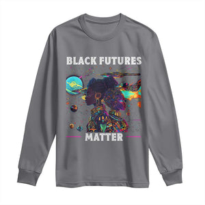 Afrofuturism African American Long Sleeve Shirt Black Futures Matter TS09 Charcoal Print Your Wear