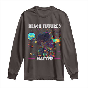 Afrofuturism African American Long Sleeve Shirt Black Futures Matter TS09 Dark Chocolate Print Your Wear