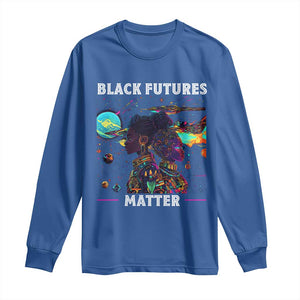 Afrofuturism African American Long Sleeve Shirt Black Futures Matter TS09 Royal Blue Print Your Wear