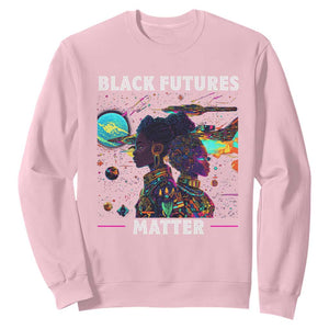 Afrofuturism African American Sweatshirt Black Futures Matter TS09 Light Pink Print Your Wear