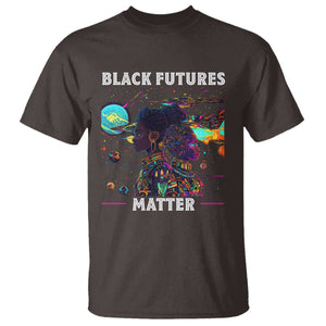 Afrofuturism African American T Shirt Black Futures Matter TS09 Dark Chocolate Print Your Wear