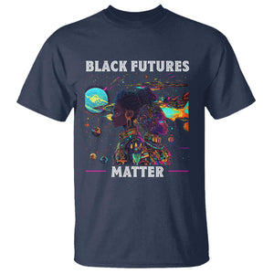 Afrofuturism African American T Shirt Black Futures Matter TS09 Navy Print Your Wear