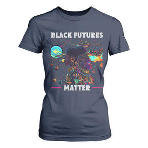 Afrofuturism African American T Shirt For Women Black Futures Matter TS09 Navy Print Your Wear