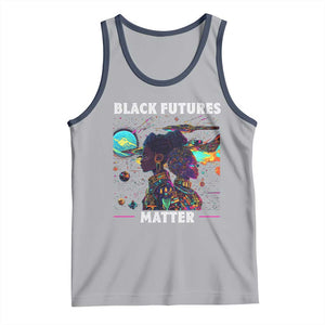 Afrofuturism African American Tank Top Black Futures Matter TS09 Athletic Heather Navy Print Your Wear