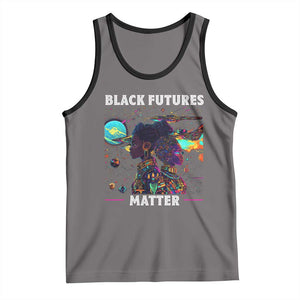 Afrofuturism African American Tank Top Black Futures Matter TS09 Deep Heather Black Print Your Wear