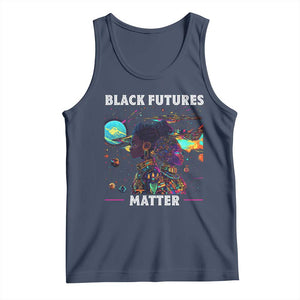 Afrofuturism African American Tank Top Black Futures Matter TS09 Navy Print Your Wear