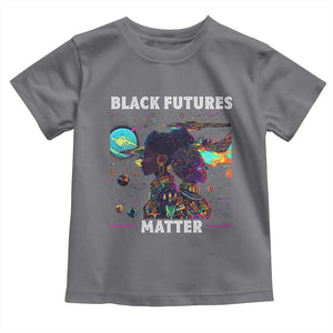 Afrofuturism African American Toddler T Shirt Black Futures Matter TS09 Charcoal Print Your Wear