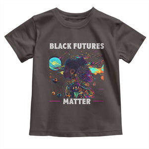 Afrofuturism African American Toddler T Shirt Black Futures Matter TS09 Dark Chocolate Print Your Wear