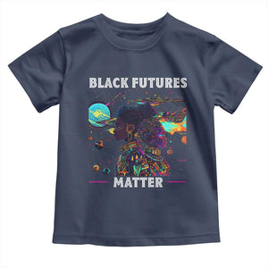 Afrofuturism African American Toddler T Shirt Black Futures Matter TS09 Navy Print Your Wear