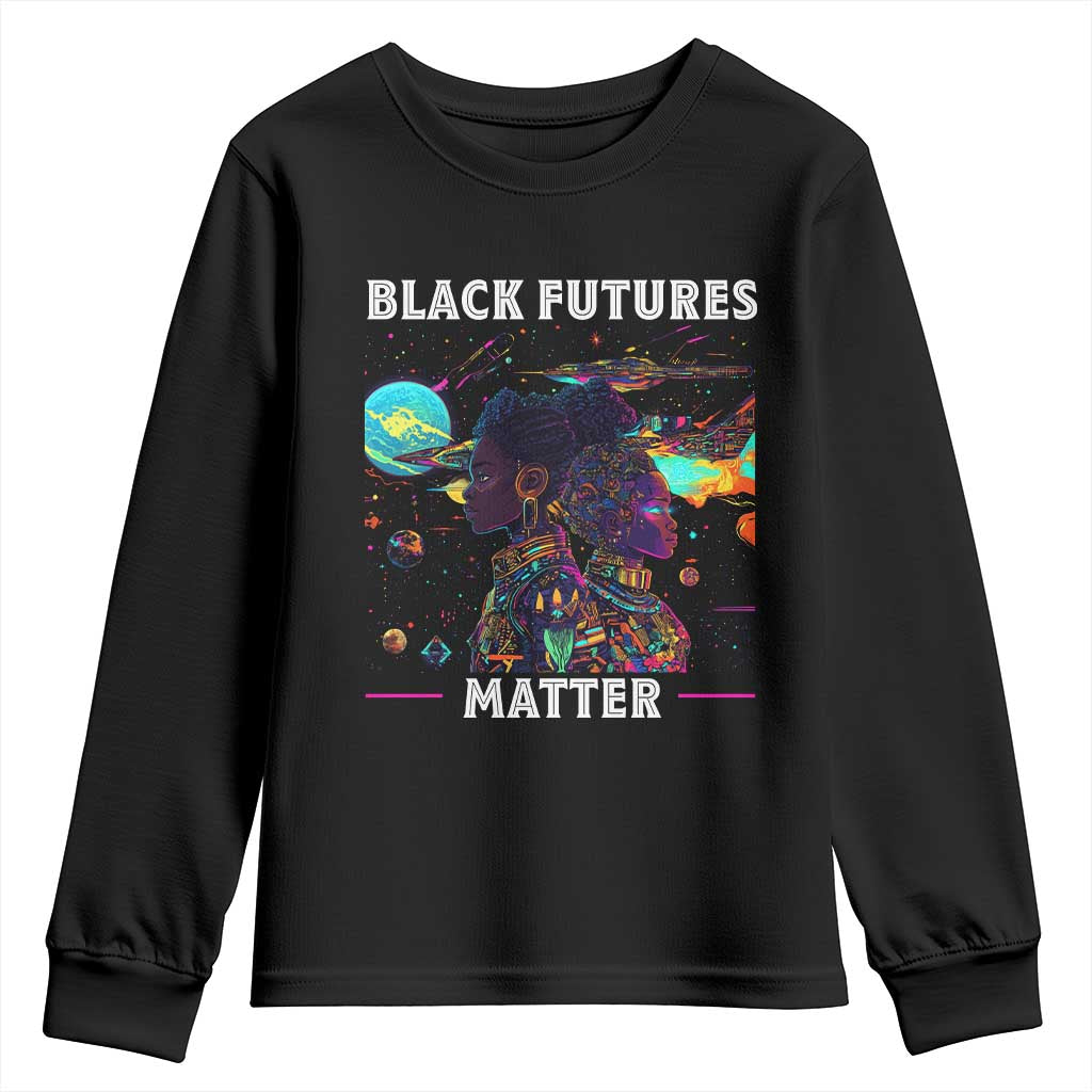 Afrofuturism African American Youth Sweatshirt Black Futures Matter TS09 Black Print Your Wear