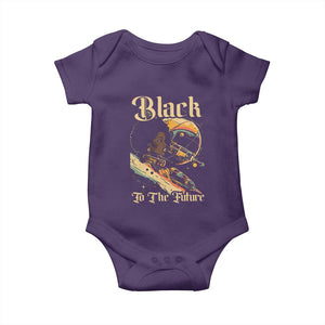 Afrofuturism African American Baby Onesie Black To The Future TS09 Purple Print Your Wear