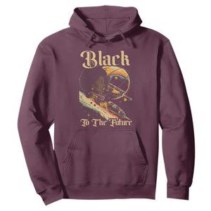 Afrofuturism African American Hoodie Black To The Future TS09 Maroon Print Your Wear