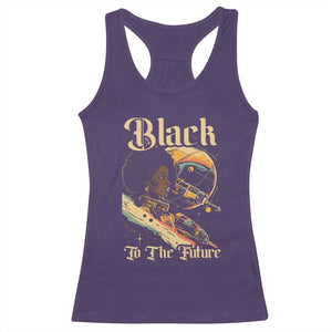 Afrofuturism African American Racerback Tank Top Black To The Future TS09 Purple Print Your Wear