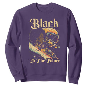 Afrofuturism African American Sweatshirt Black To The Future TS09 Purple Print Your Wear