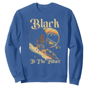 Afrofuturism African American Sweatshirt Black To The Future TS09 Royal Blue Print Your Wear