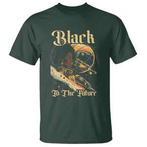 Afrofuturism African American T Shirt Black To The Future TS09 Dark Forest Green Print Your Wear