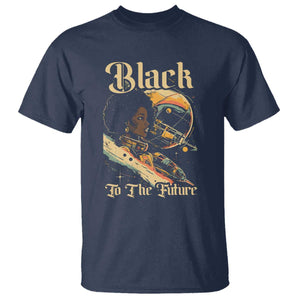 Afrofuturism African American T Shirt Black To The Future TS09 Navy Print Your Wear