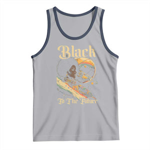 Afrofuturism African American Tank Top Black To The Future TS09 Athletic Heather Navy Print Your Wear