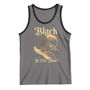 Afrofuturism African American Tank Top Black To The Future TS09 Deep Heather Black Print Your Wear