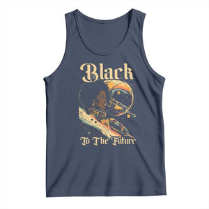 Afrofuturism African American Tank Top Black To The Future TS09 Navy Print Your Wear