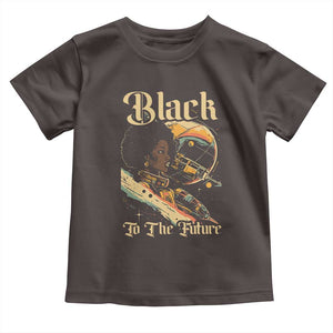 Afrofuturism African American Toddler T Shirt Black To The Future TS09 Dark Chocolate Print Your Wear