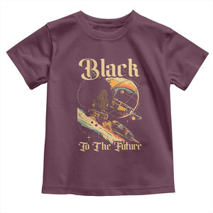 Afrofuturism African American Toddler T Shirt Black To The Future TS09 Maroon Print Your Wear