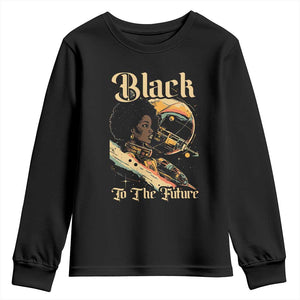 Afrofuturism African American Youth Sweatshirt Black To The Future TS09 Black Print Your Wear