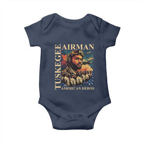 Tuskegee Airman Baby Onesie American Heroes US Pilots Black History TS09 Navy Print Your Wear