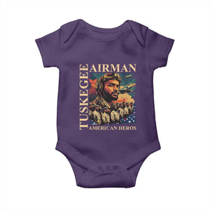 Tuskegee Airman Baby Onesie American Heroes US Pilots Black History TS09 Purple Print Your Wear