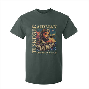 Tuskegee Airman T Shirt For Kid American Heroes US Pilots Black History TS09 Dark Forest Green Print Your Wear