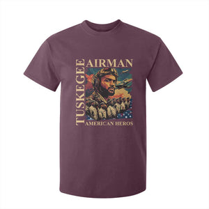 Tuskegee Airman T Shirt For Kid American Heroes US Pilots Black History TS09 Maroon Print Your Wear