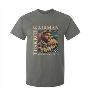 Tuskegee Airman T Shirt For Kid American Heroes US Pilots Black History TS09 Military Green Print Your Wear