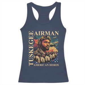 Tuskegee Airman Racerback Tank Top American Heroes US Pilots Black History TS09 Navy Print Your Wear