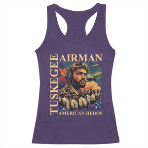 Tuskegee Airman Racerback Tank Top American Heroes US Pilots Black History TS09 Purple Print Your Wear