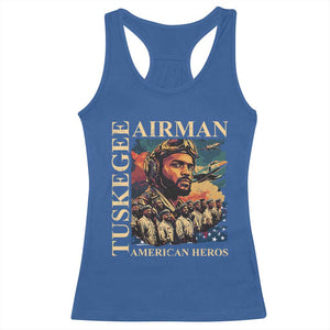 Tuskegee Airman Racerback Tank Top American Heroes US Pilots Black History TS09 Royal Blue Print Your Wear