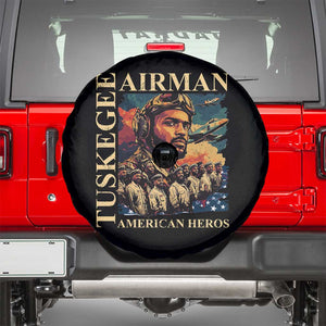 Tuskegee Airman Spare Tire Cover American Heroes US Pilots Black History TS09 Black Print Your Wear