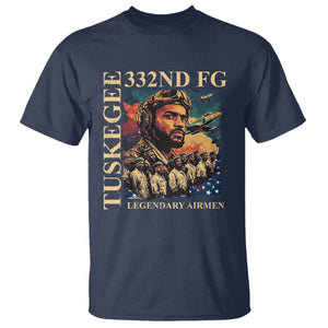 Tuskegee Airman T Shirt - American Heroes US Pilots Black History TS09 Navy Print Your Wear