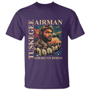 Tuskegee Airman T Shirt American Heroes US Pilots Black History TS09 Purple Print Your Wear