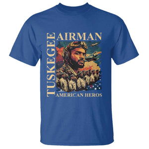 Tuskegee Airman T Shirt American Heroes US Pilots Black History TS09 Royal Blue Print Your Wear