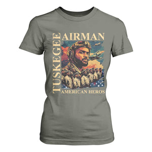 Tuskegee Airman T Shirt For Women American Heroes US Pilots Black History TS09 Military Green Print Your Wear