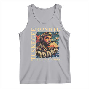 Tuskegee Airman Tank Top American Heroes US Pilots Black History TS09 Athletic Heather Print Your Wear