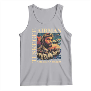 Tuskegee Airman Tank Top American Heroes US Pilots Black History TS09 Athletic Heather Print Your Wear