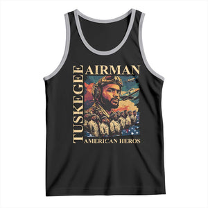 Tuskegee Airman Tank Top American Heroes US Pilots Black History TS09 Black Athletic Heather Print Your Wear