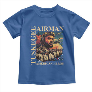 Tuskegee Airman Toddler T Shirt American Heroes US Pilots Black History TS09 Royal Blue Print Your Wear