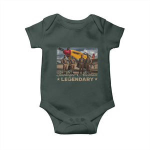 Tuskegee Airman Baby Onesie Legendary US Pilots Black History TS09 Dark Forest Green Print Your Wear